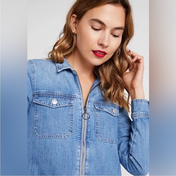 Madewell Denim Zip-Front Shirtdress - Picture 3 of 9